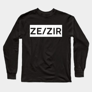 Ze/Zir Pronoun Square Long Sleeve T-Shirt